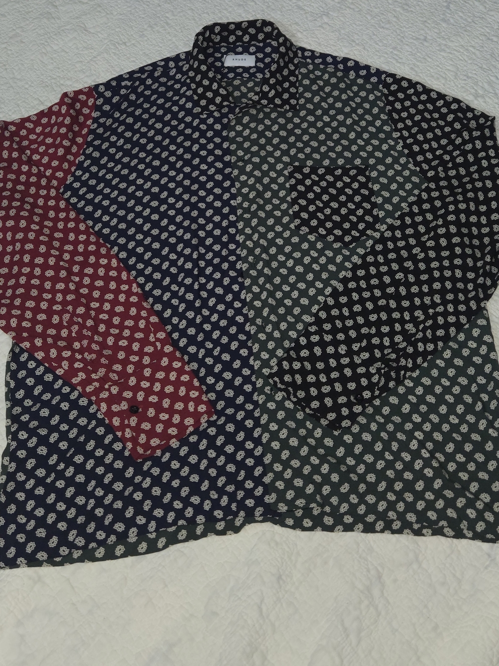 Rhude Men's Paisley Long Sleeve Button Up Shirt